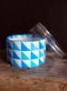 2"dia. x 1"H Cylinder Box - Blue Pennant