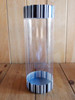 Clear Cylinder with Black/White Lid (3 sizes)