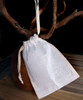 Cotton See-thru Muslin Bags with Ivory Serged Edge (9 sizes)