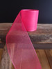 Hot Pink Sheer Ribbon with Monofilament Edge (3 sizes)