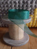 Hunter Green Sheer Ribbon with Monofilament Edge (5 sizes)