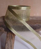 Moss Sheer Ribbon with Satin Edge (6 sizes)