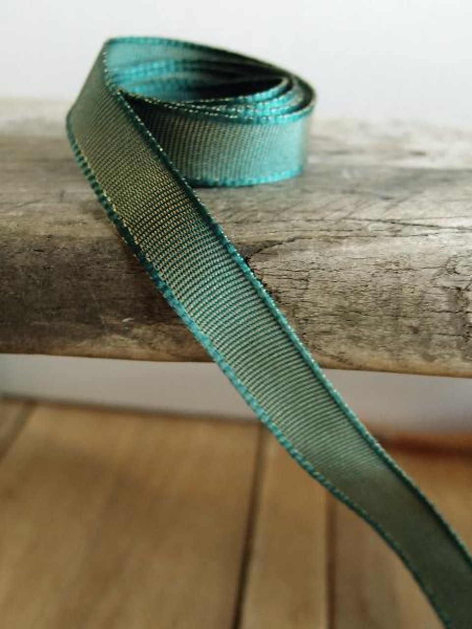 Hunter Green Two-Toned Grosgrain Ribbon (2 sizes)