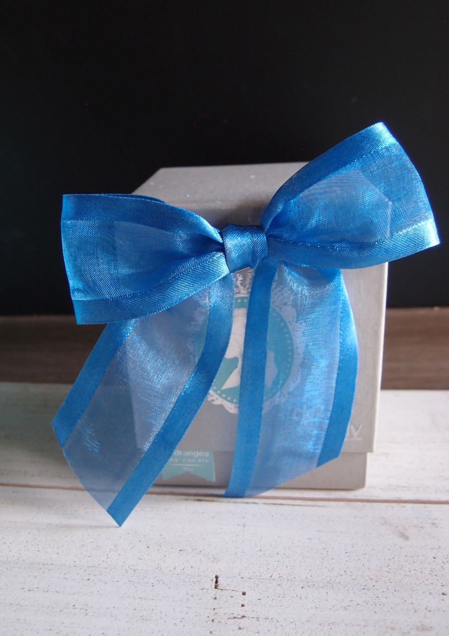 Royal Blue Organza Satin Edge Pre-tied 4.5" Bow w/Twist-tie