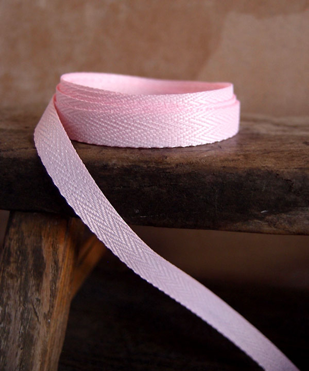 Pink Herringbone Twill Ribbon (3 sizes)