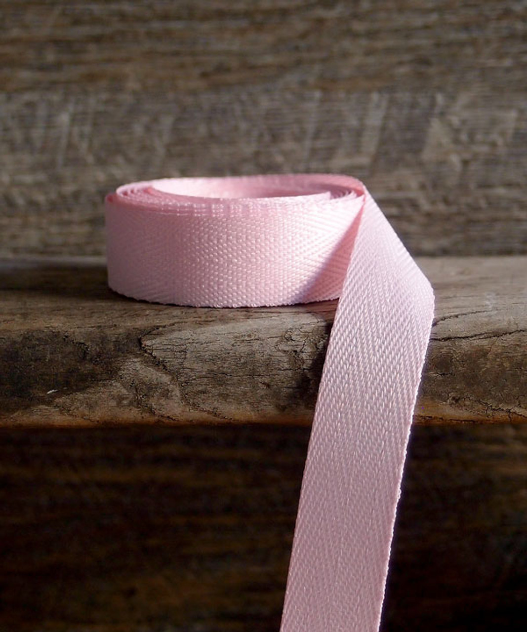 Pink Herringbone Twill Ribbon (3 sizes)