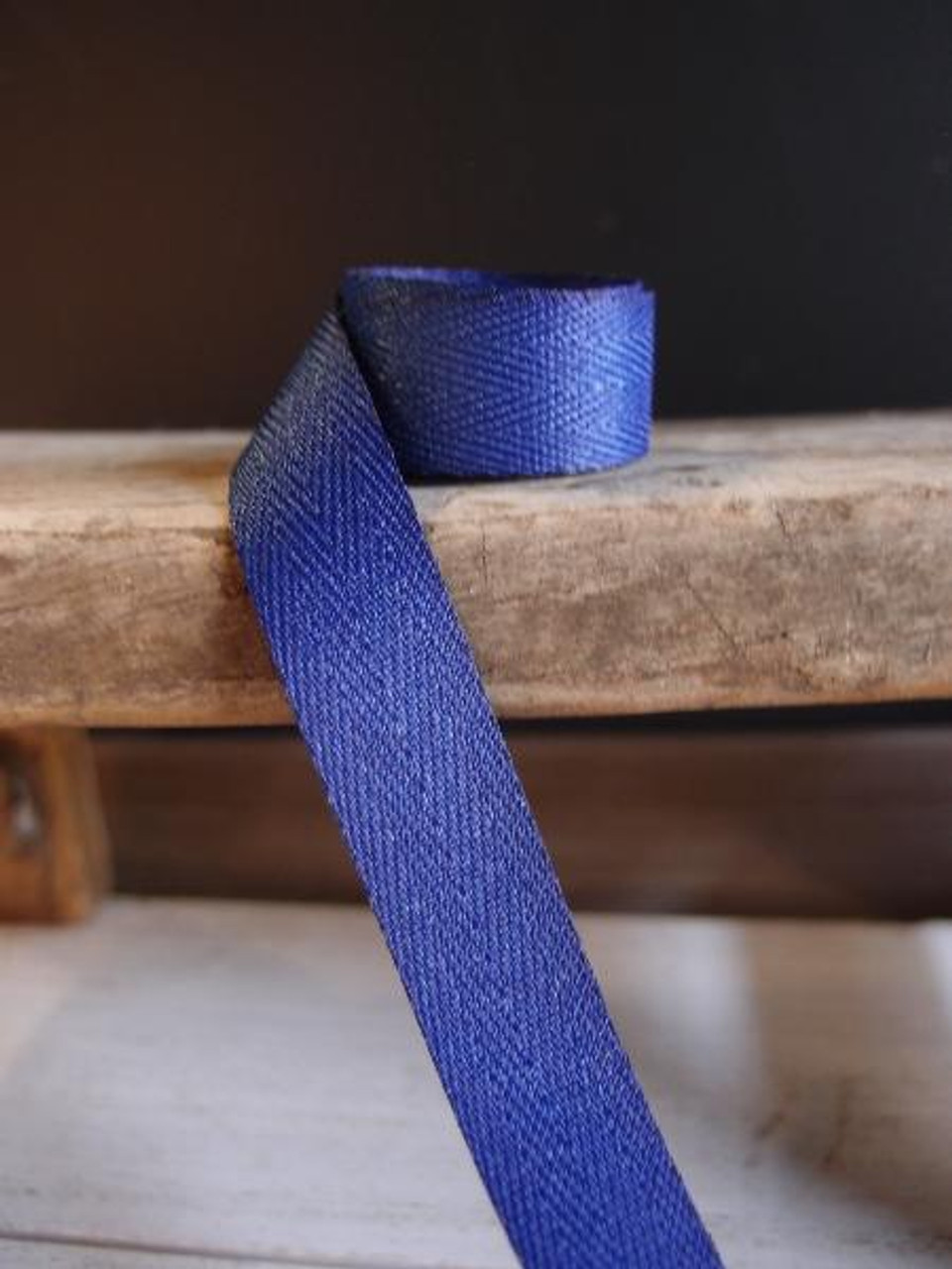 Navy Herringbone Twill Ribbon (3 sizes)