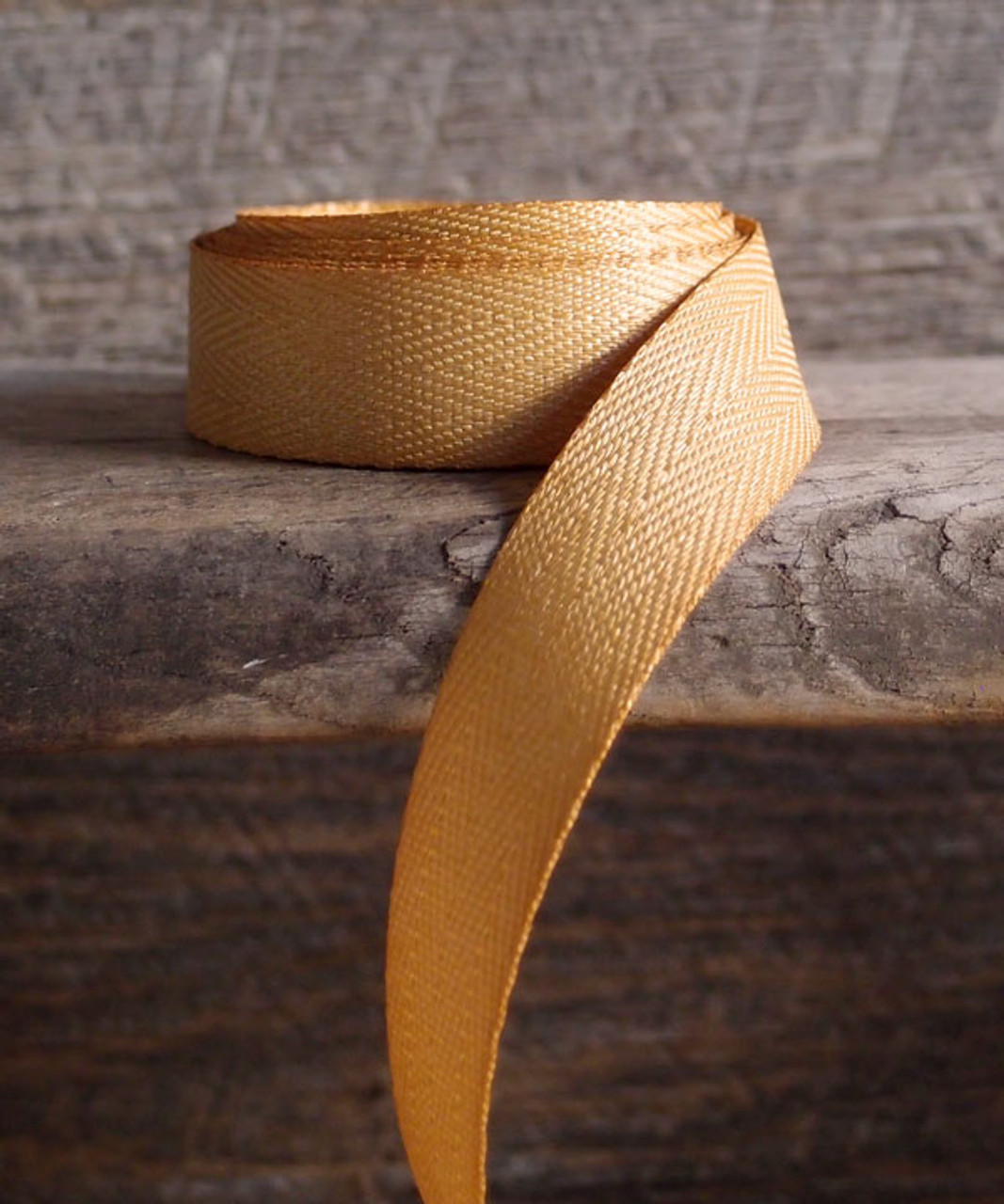 Gold Herringbone Twill Ribbon (3 sizes)