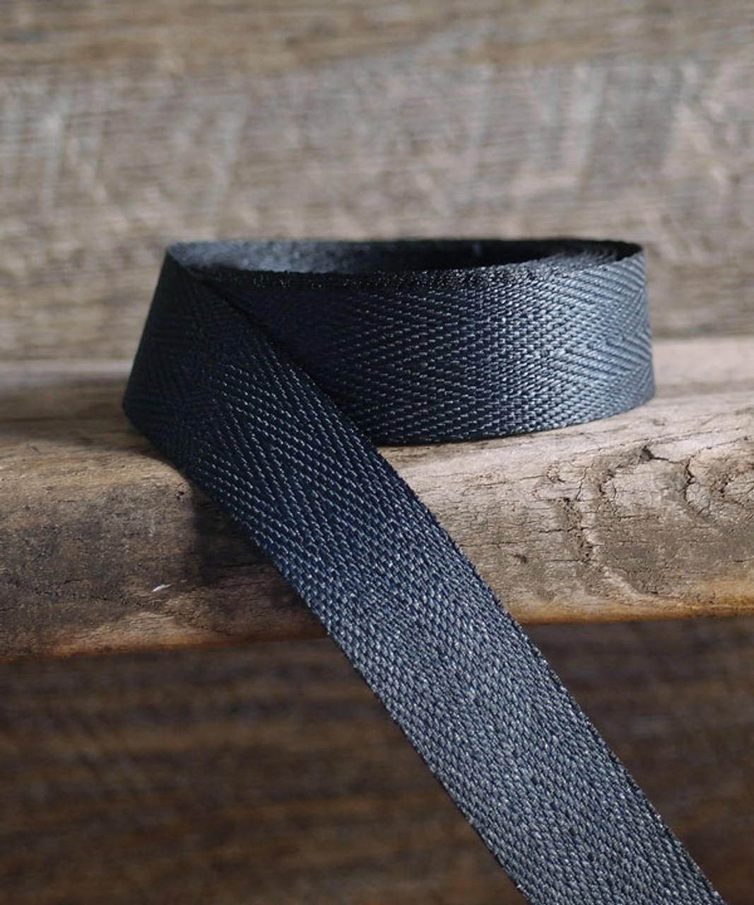 Black Herringbone Twill Ribbon (3 sizes)