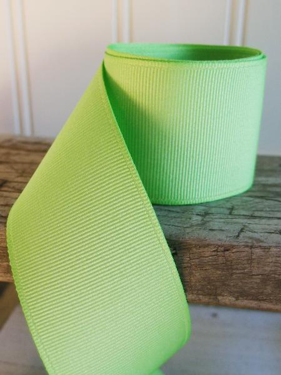 Bright Green Grosgrain Ribbon (4 sizes)