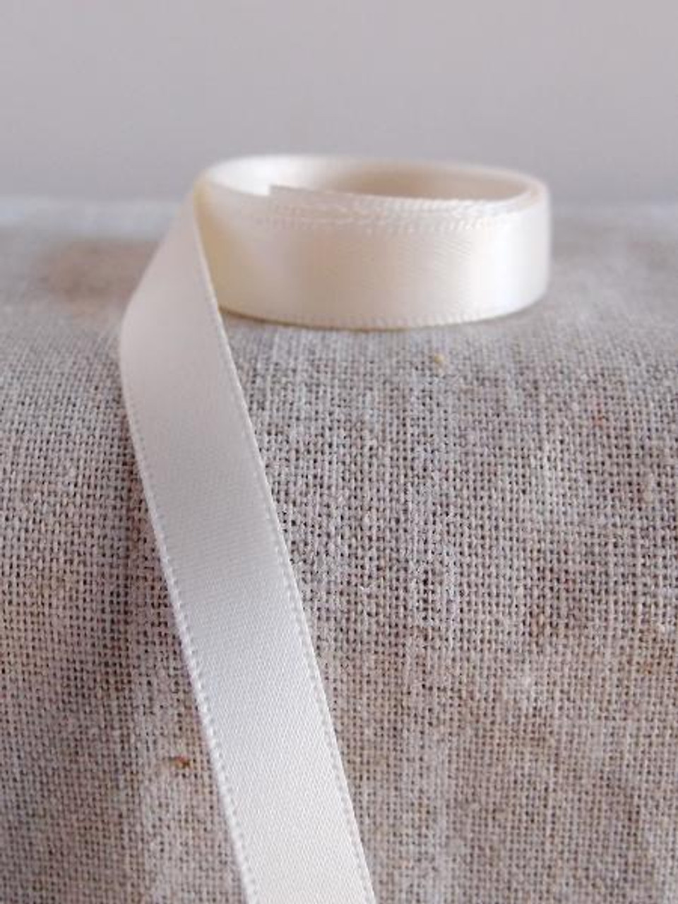 Ivory Double Face Satin Ribbon (11 sizes)