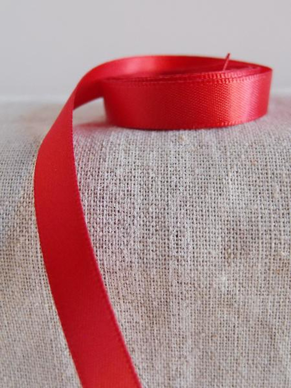 Red Double Face Satin Ribbon (11 sizes)