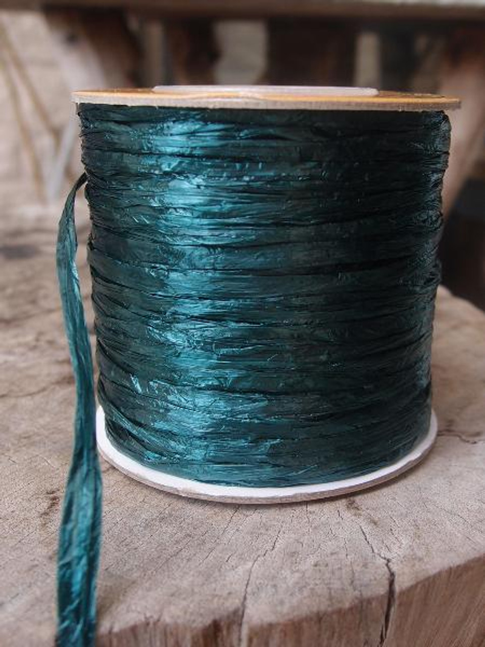 Hunter Green Pearlized Raffia Roll