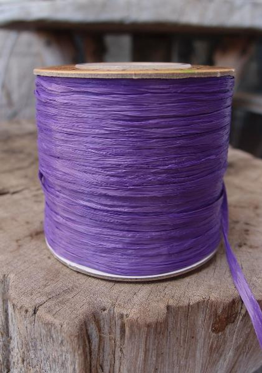 purple raffia ribbon