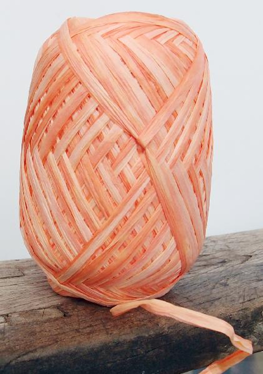 peach raffia ribbon