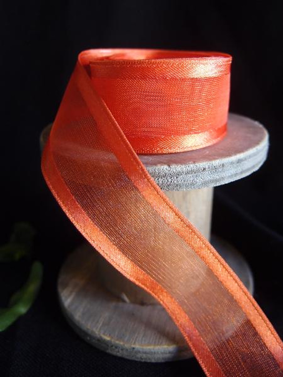 Autumn Sheer Ribbon with Satin Wired Edge (3 sizes)