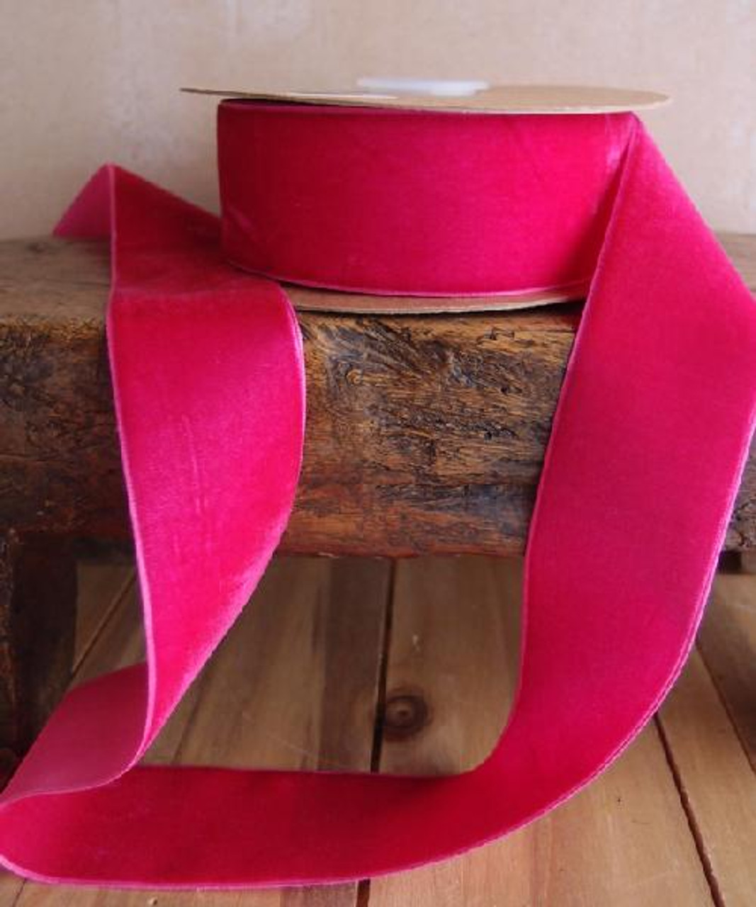 1.5 x 10 Hot Pink Weave Fabric Ribbon