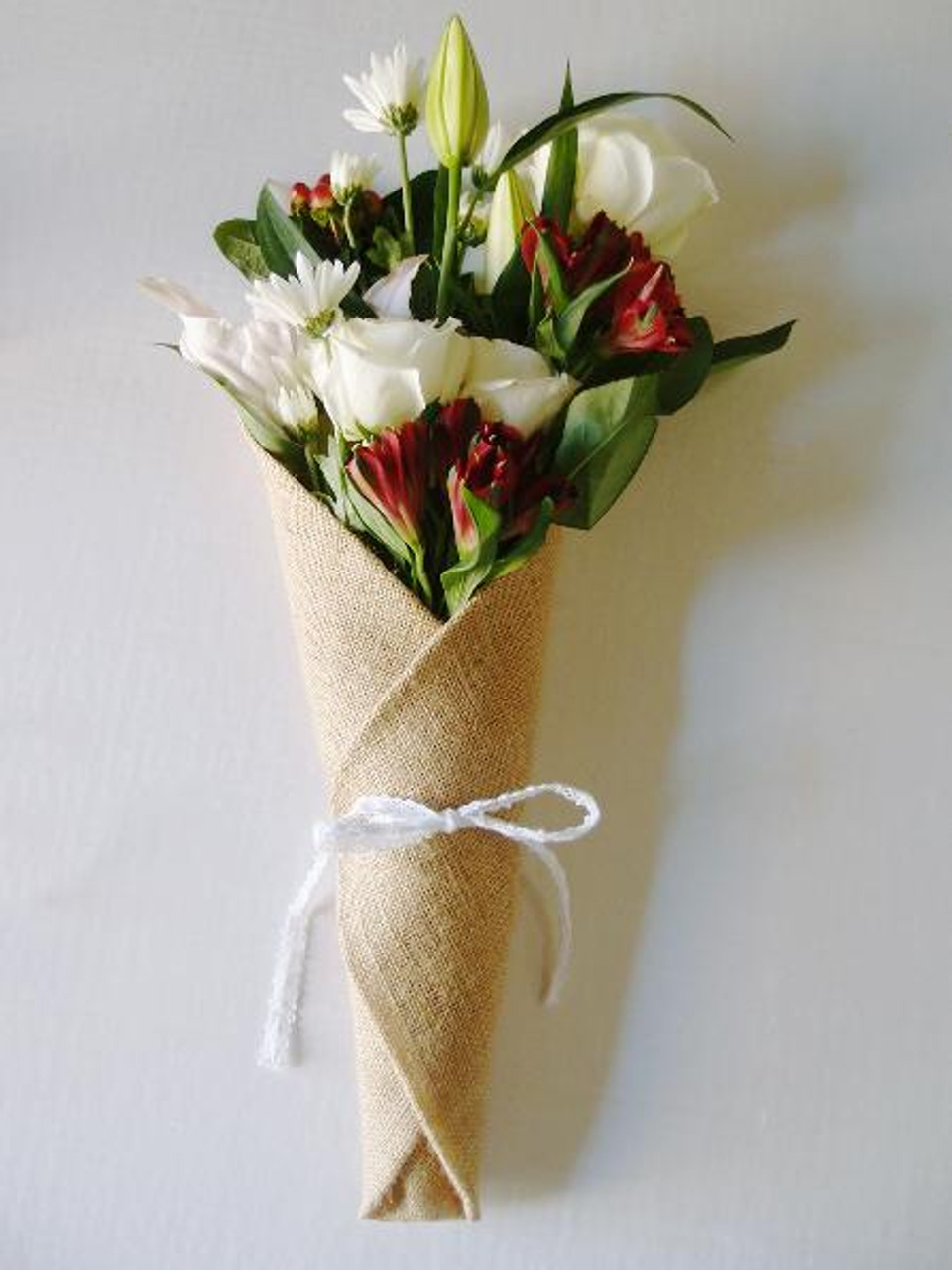 Burlap Floral Wrap With Pocket, Rustic Bouquet Wrap, Wholesale Floral Wrap