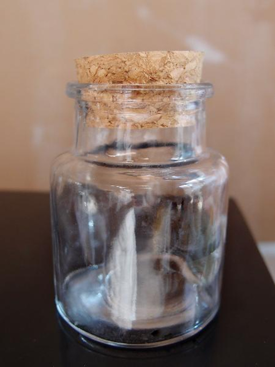 Cork Top Glass Jar Carafe