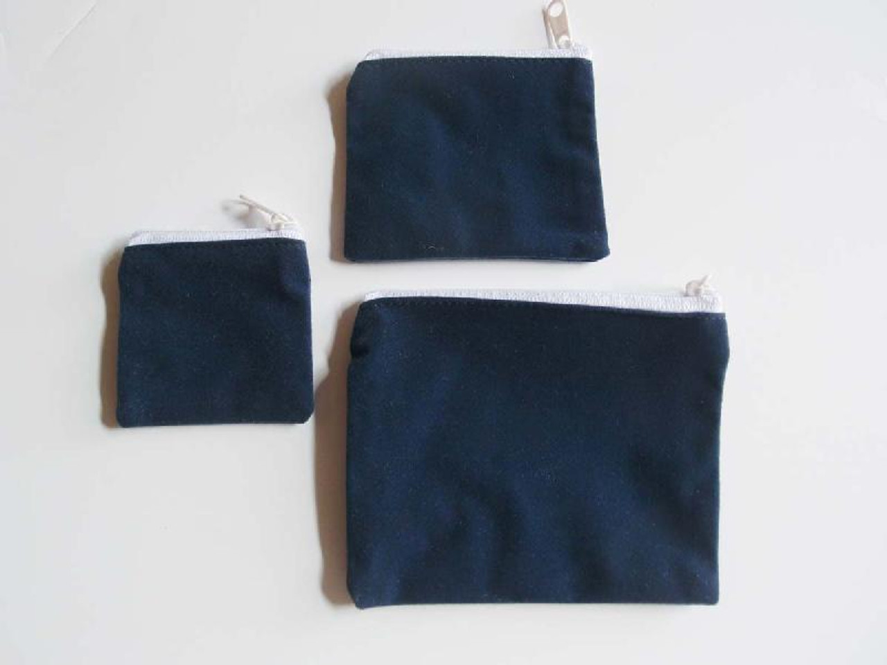 Blue Velvet Zippered Bag 5" x 4" 