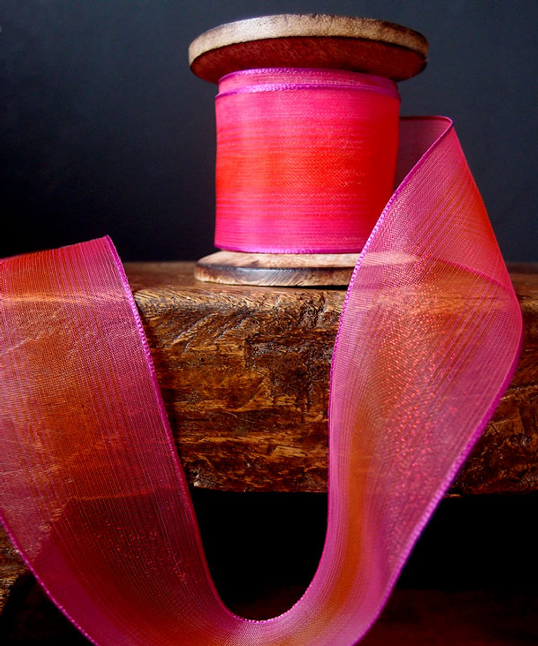 Orange/Hot Pink Two Tone Iridescent Ribbon - Packaging Decor