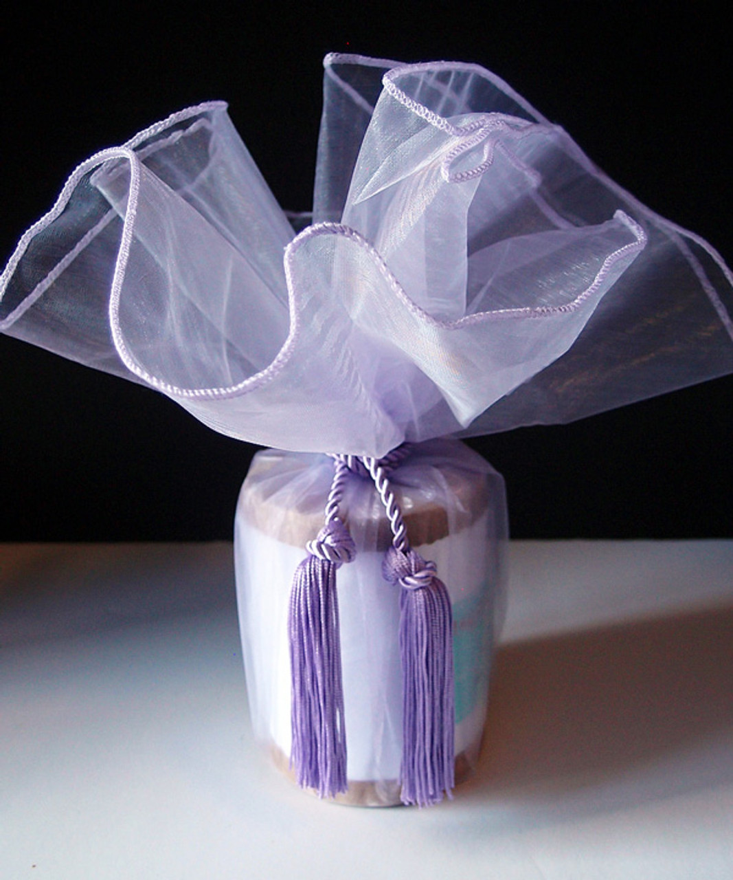 Lavender Sheer Wrapper w/Tassel 28" dia.