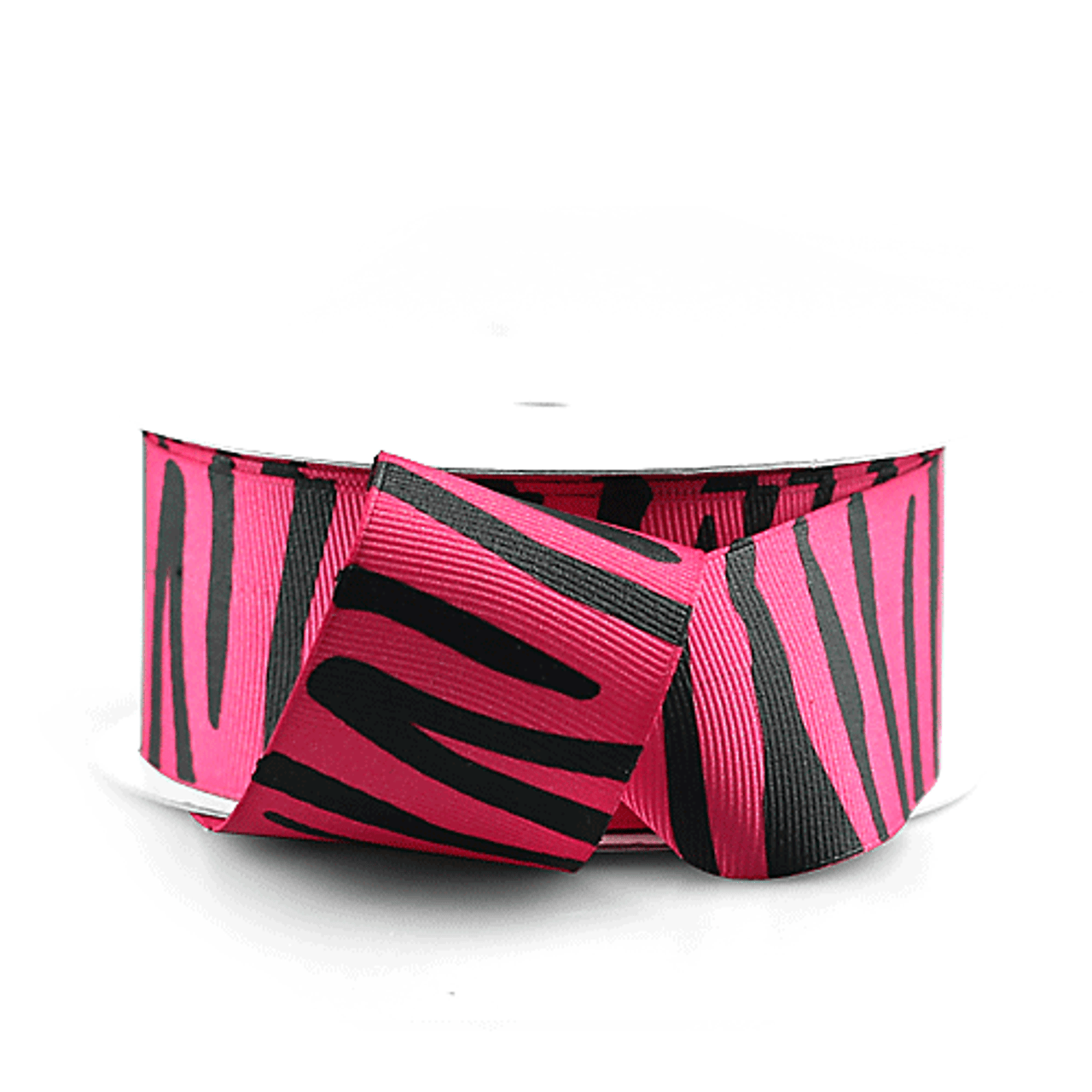 Fuchsia w/Black Zebra Print Grosgrain Ribbon