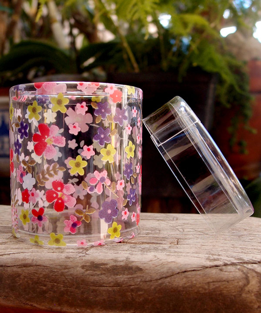 2"dia. x 2"H Cylinder Box-Pink Flora