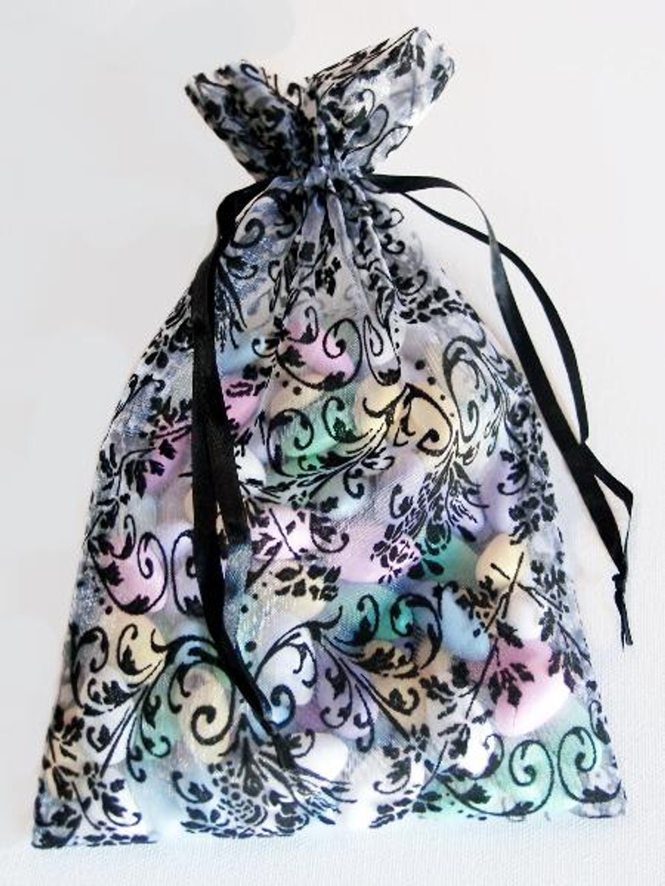 Damask on Organza Bags (4 sizes)