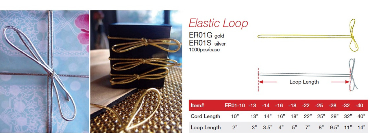 Silver Elastic Loop (10 sizes)