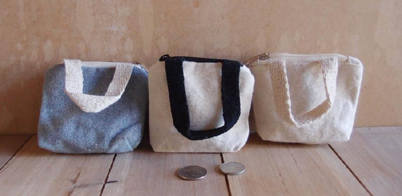 small canvas tote bags with zipper