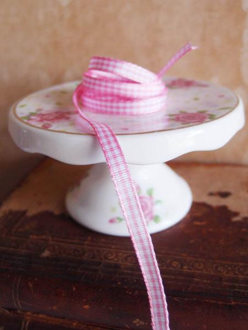 Light Pink & White Gingham Checkered Ribbon (2 sizes)