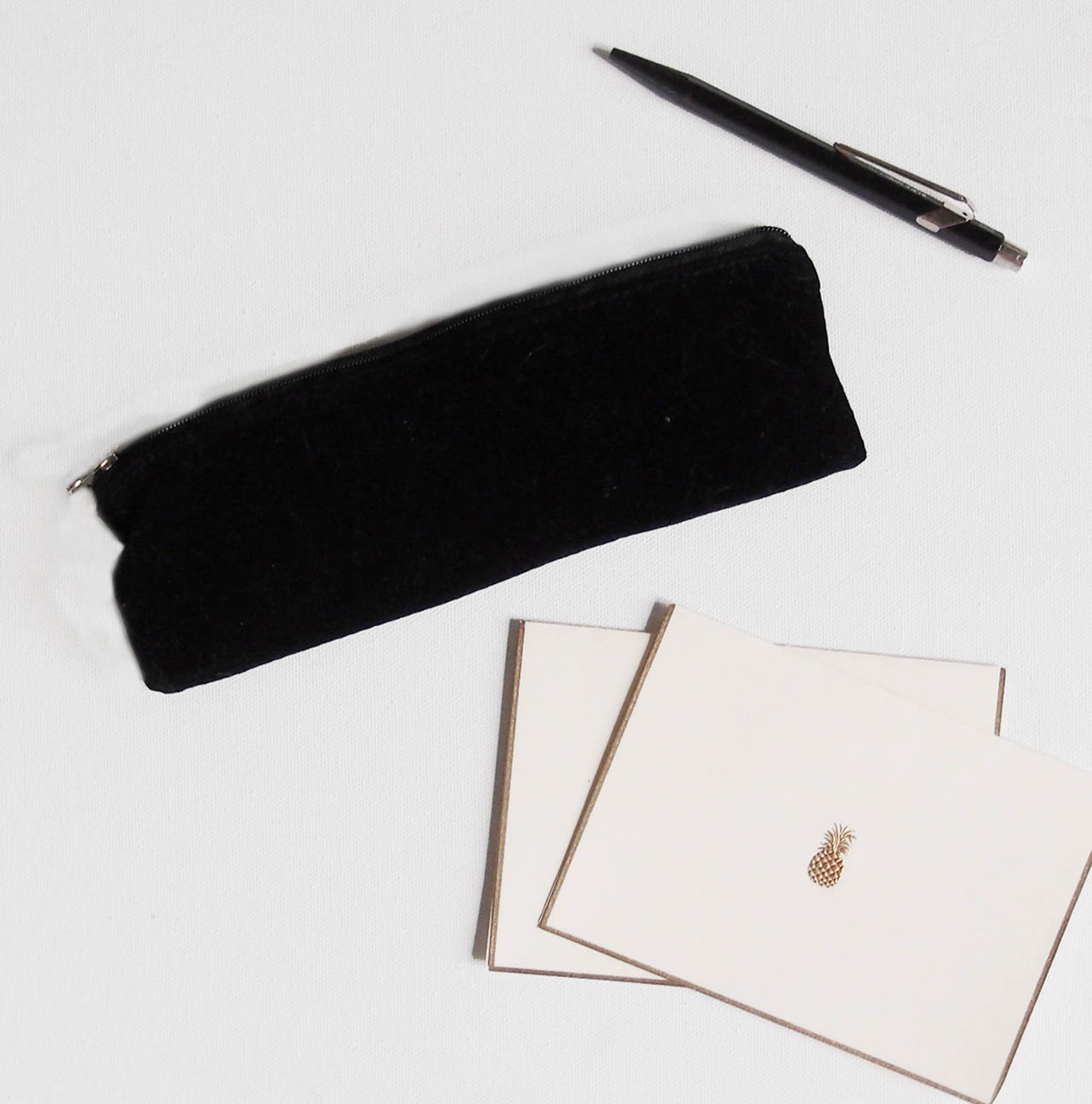 Black Long Velvet with Black Zippered Bag (2 sizes)