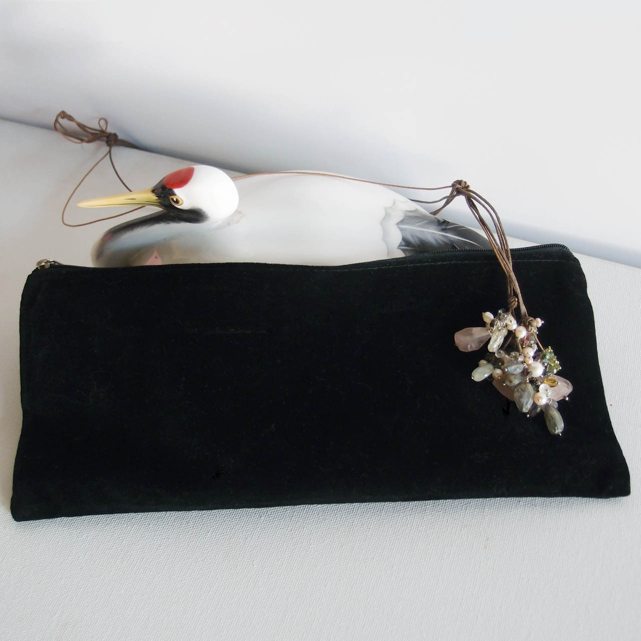 Black Long Velvet with Black Zippered Bag (2 sizes)