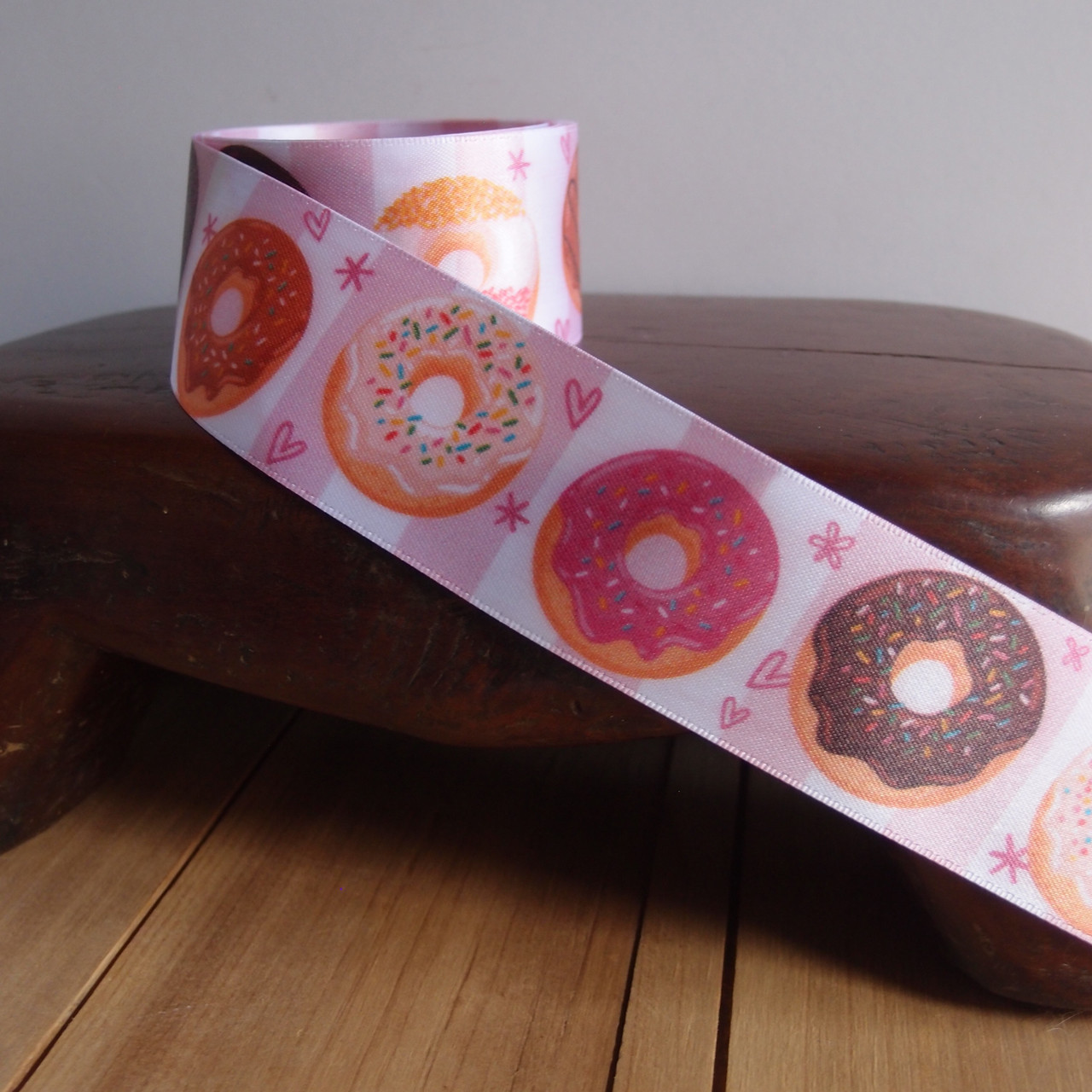 1 1/2" Donuts Printed Ribbon, Wholesale Doughnut Ribbon