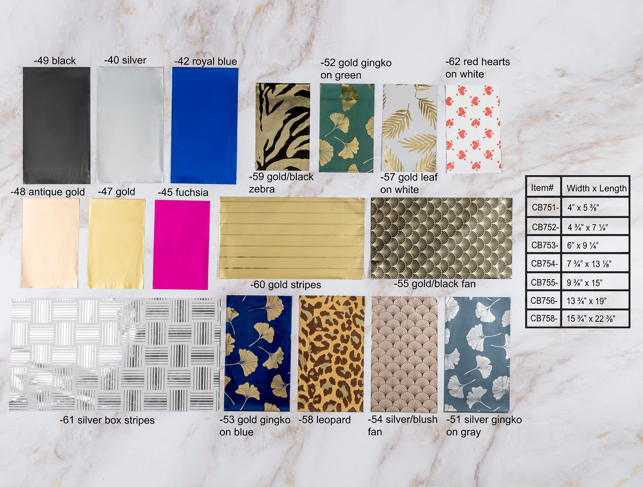 Adhesive Merchandise Bags 4 3/4" x 7 1/4" Leopard 