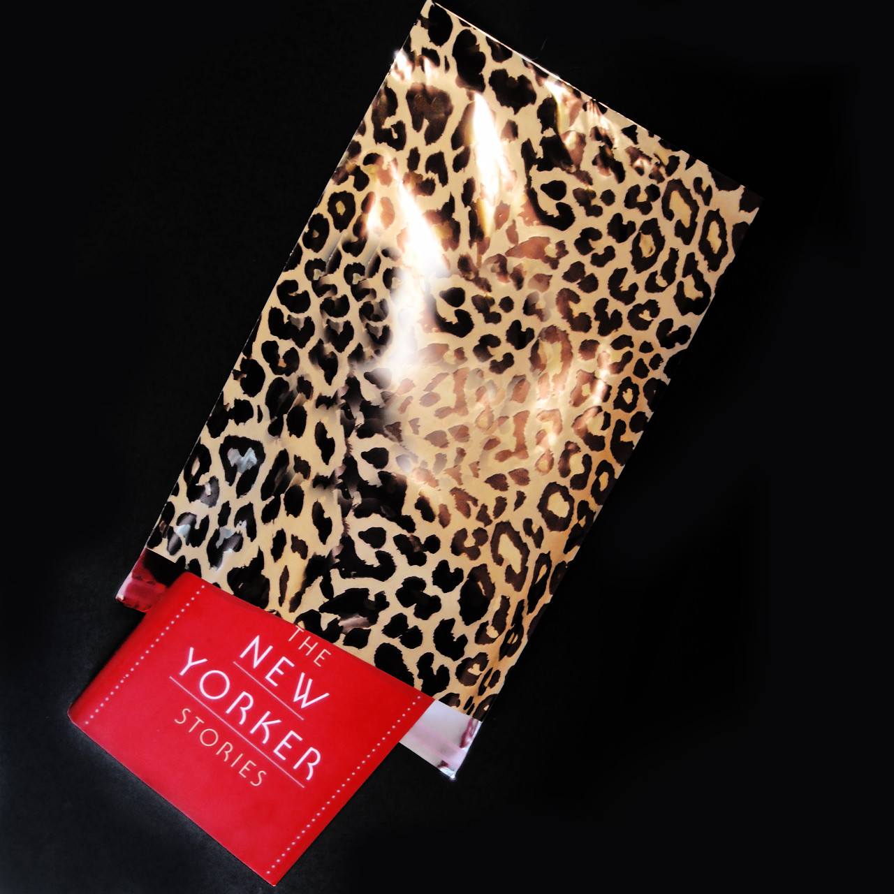 Adhesive Merchandise Bags 9 3/4" x 15" Leopard