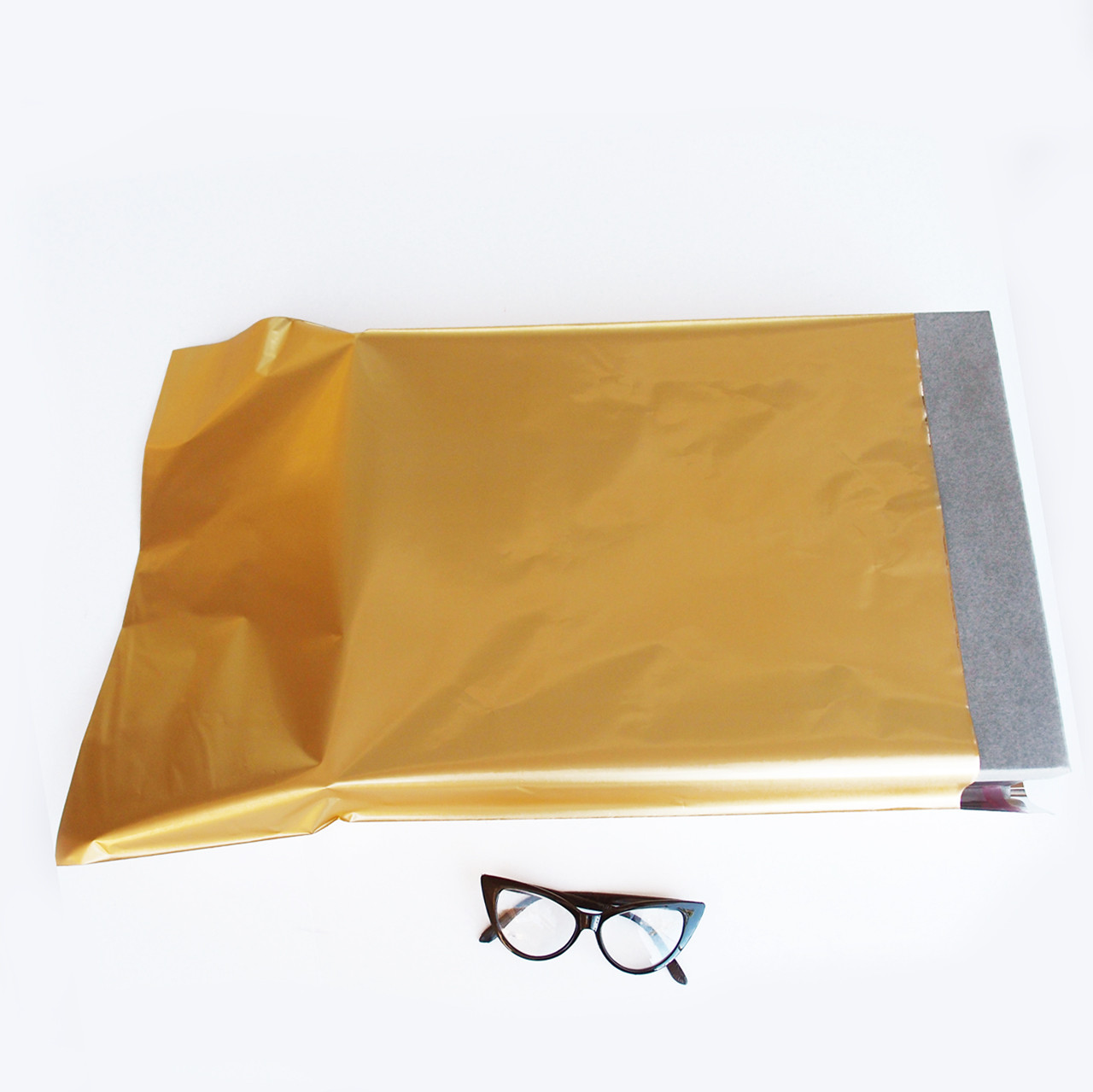 Adhesive Merchandise Bags 15 3/4" x 22 3/8" Gold