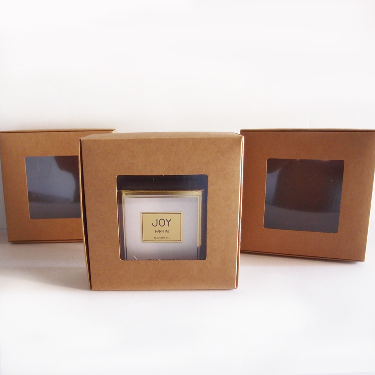 Kraft Paperboard Tab Lock Folding Boxes with Window