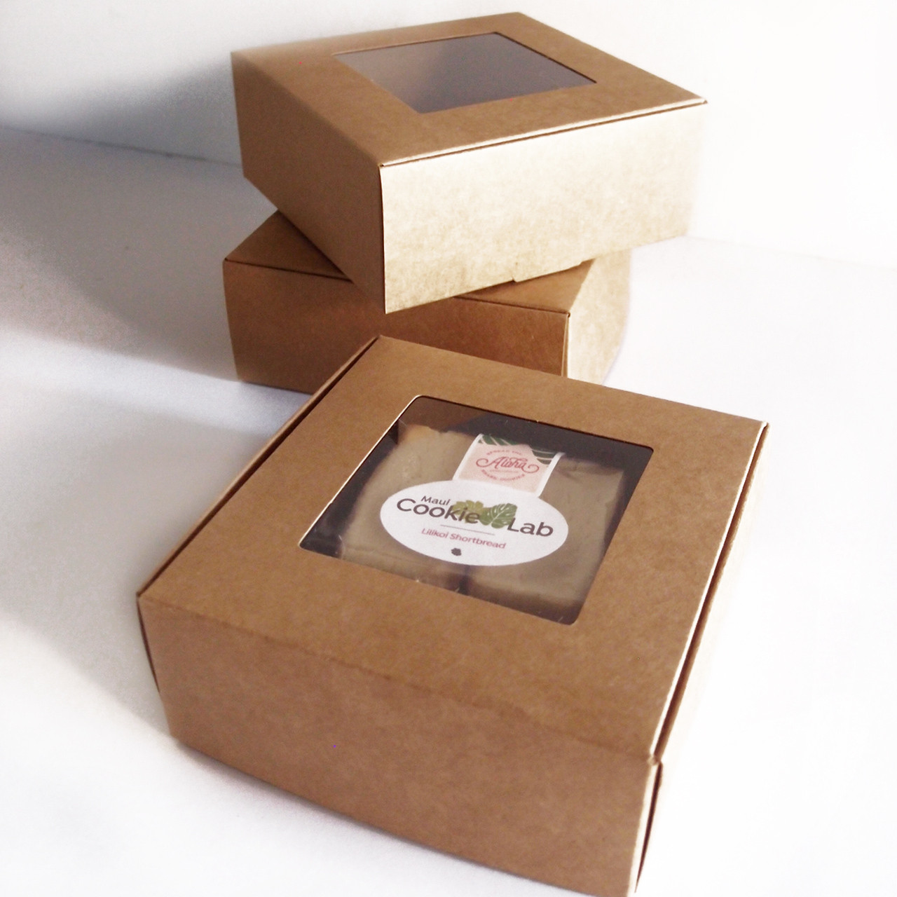 Kraft Paperboard Tab Lock Folding Boxes with Window
