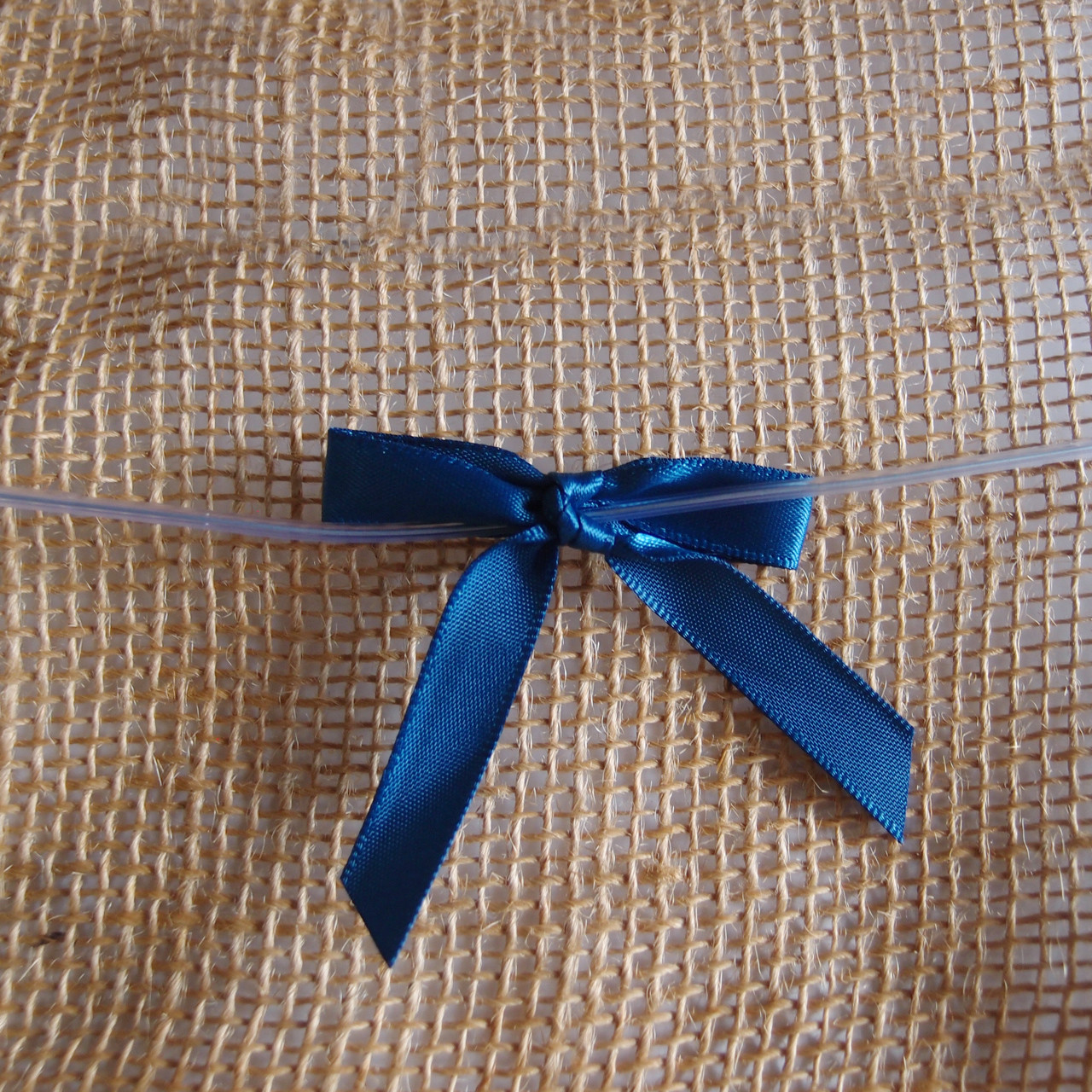 Navy Blue Satin Pre-tied Bows w/Twist-tie (3 sizes)