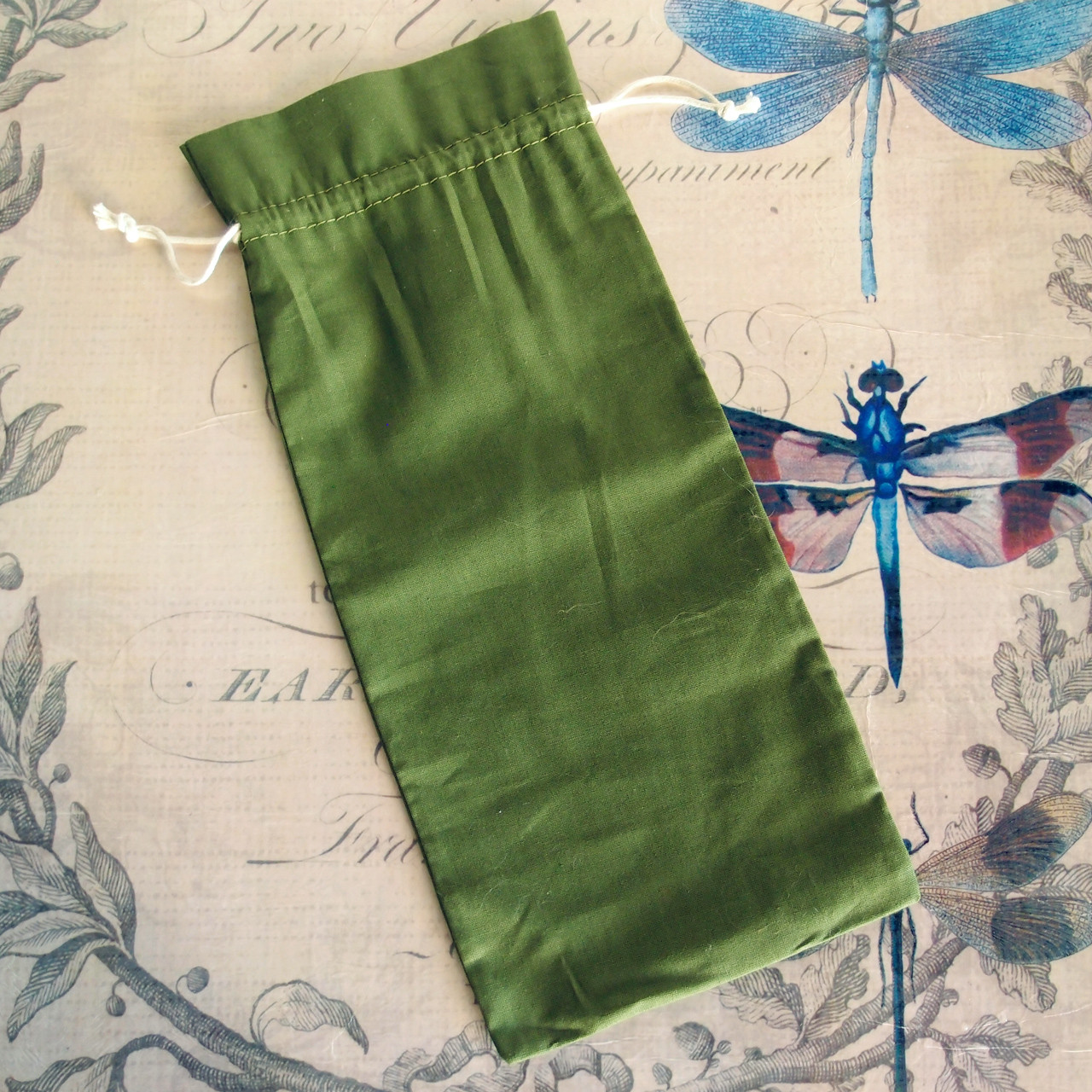 6 x 14 inches Olive Green Cotton Natural Drawstring Bag, Wholesale Cotton Drawstring Bags at Packaging Decor
B978-6-5