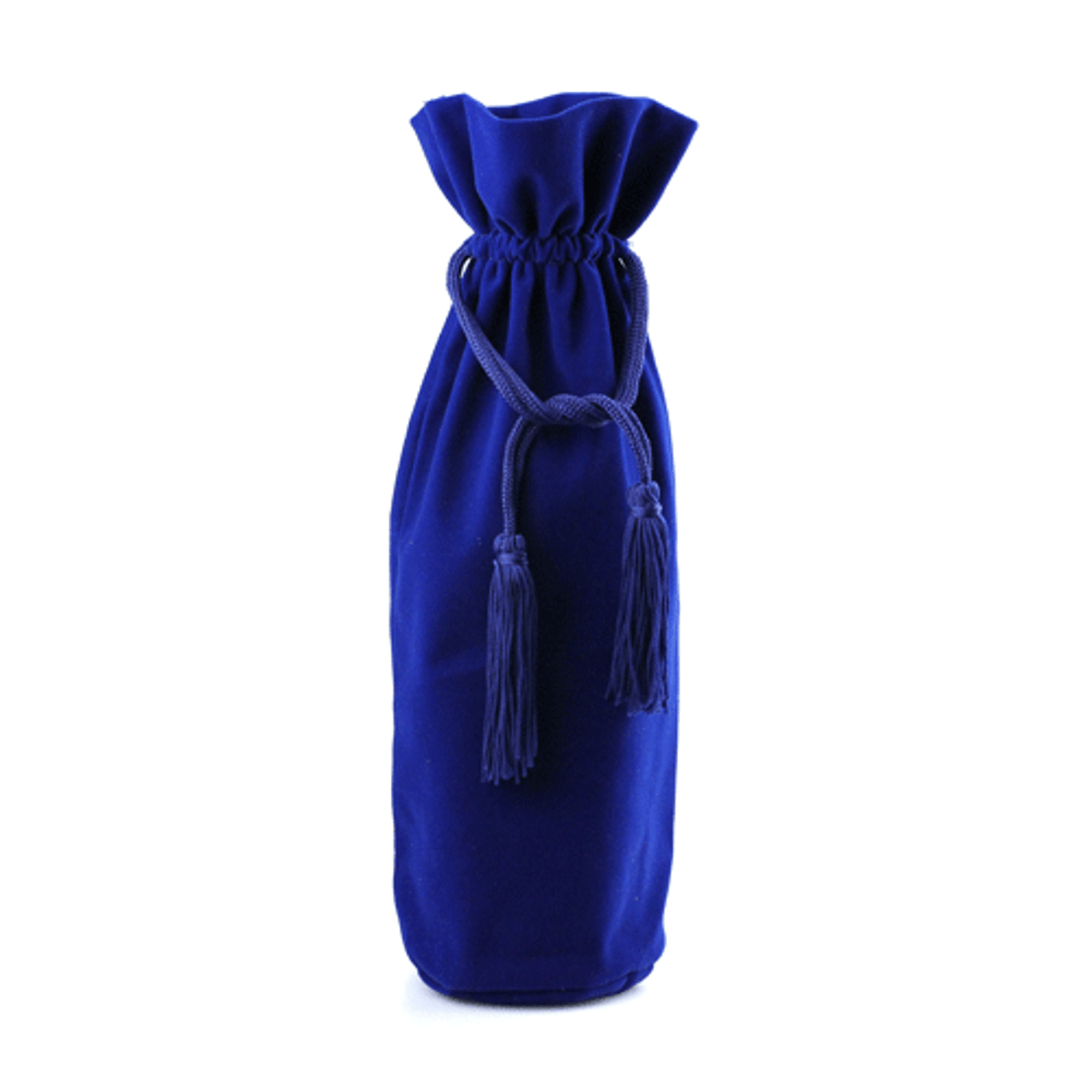 Royal Blue Velvet Wine Bag