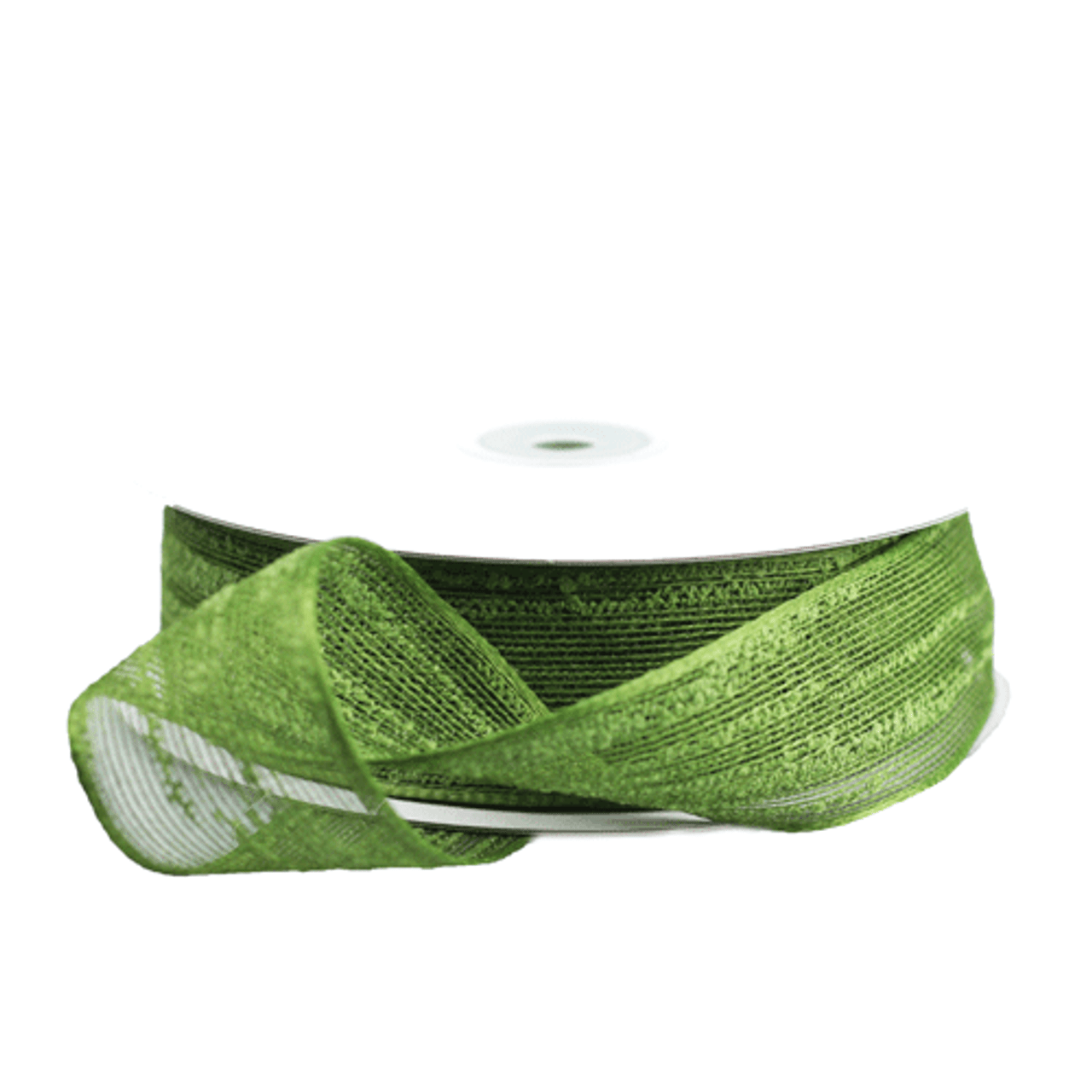 Natural Style Mesh Ribbon 1 1/2" x 25 yards - Green