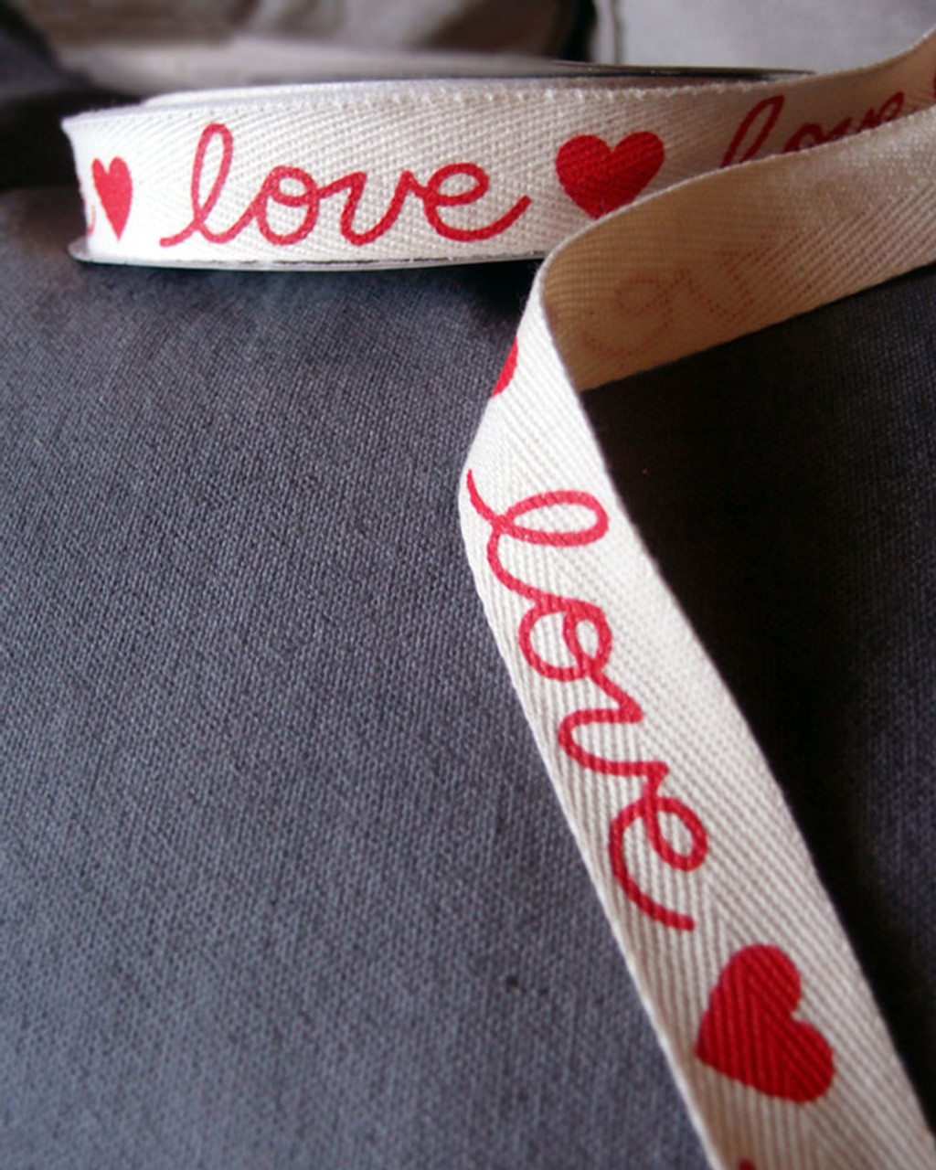 Love Printed Cotton Ribbon (2 sizes)