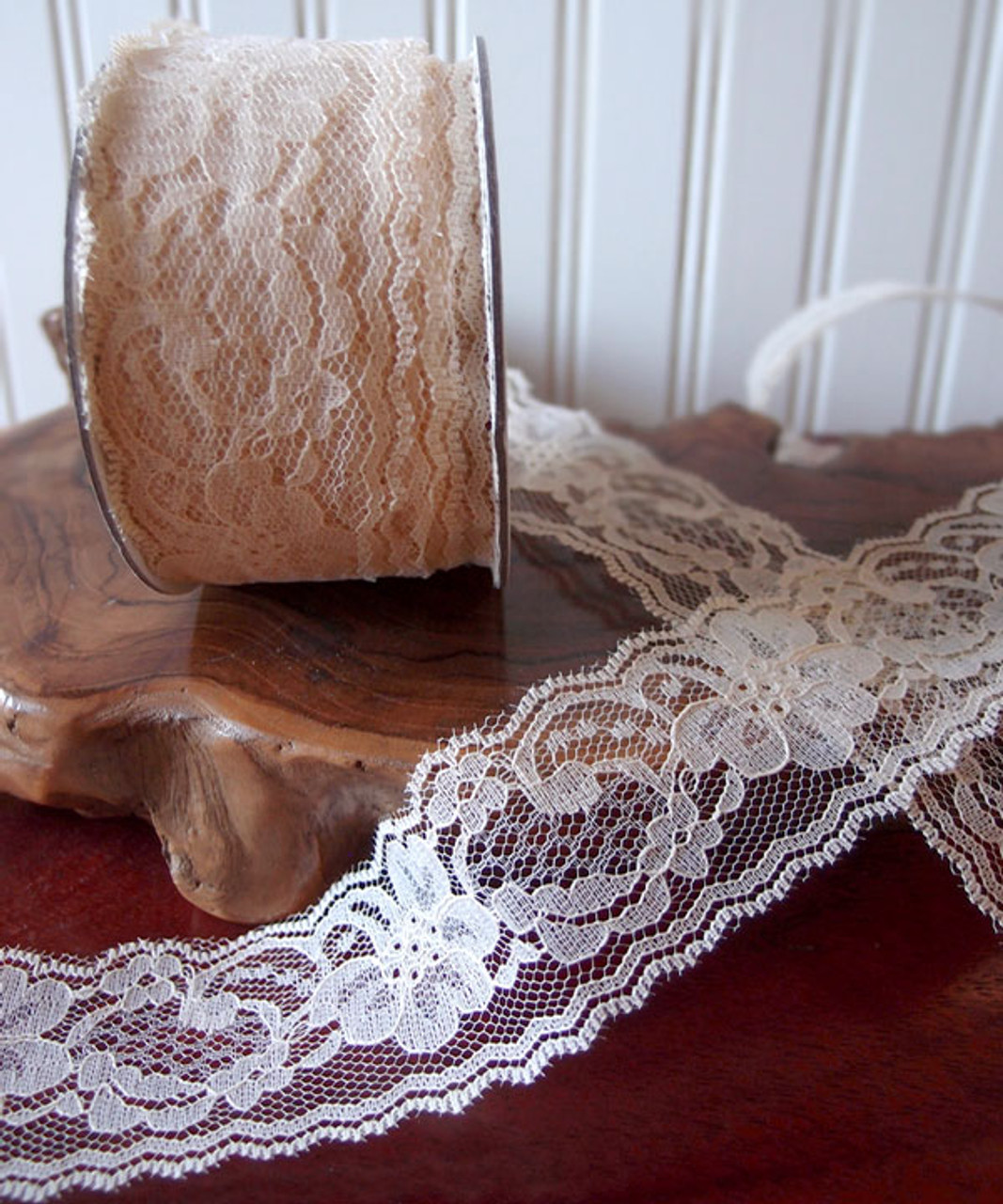 Chantilly Lace Ribbon - Ivory (7 sizes)