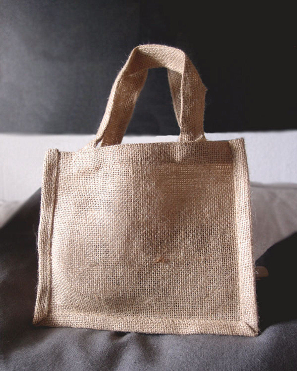 Handmakers Natural Beige Small Women's Handmade Jute Gift Bags for Weddings  and Engagements