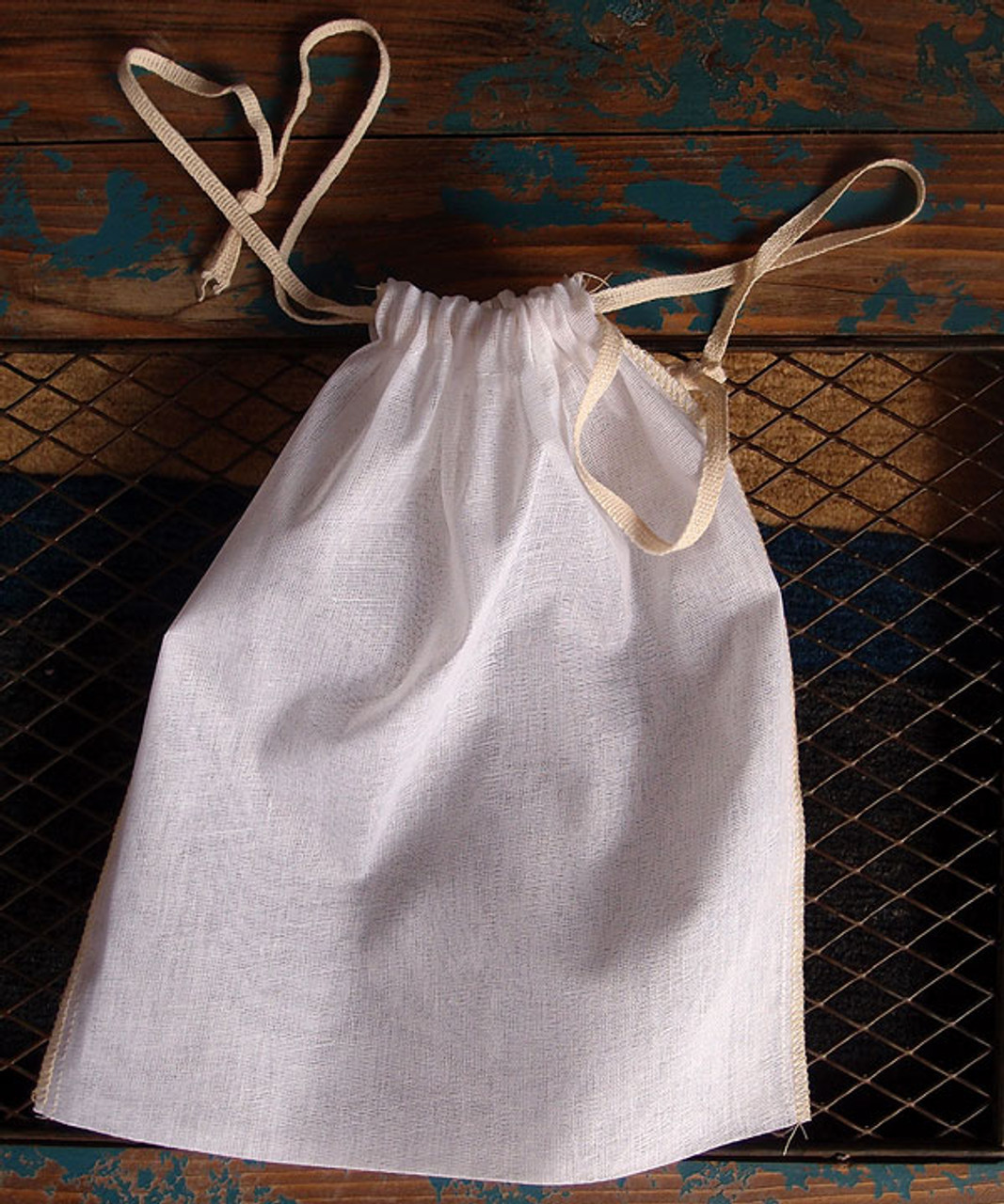 Cotton See-thru Muslin Bags with Ivory Serged Edge (9 sizes)