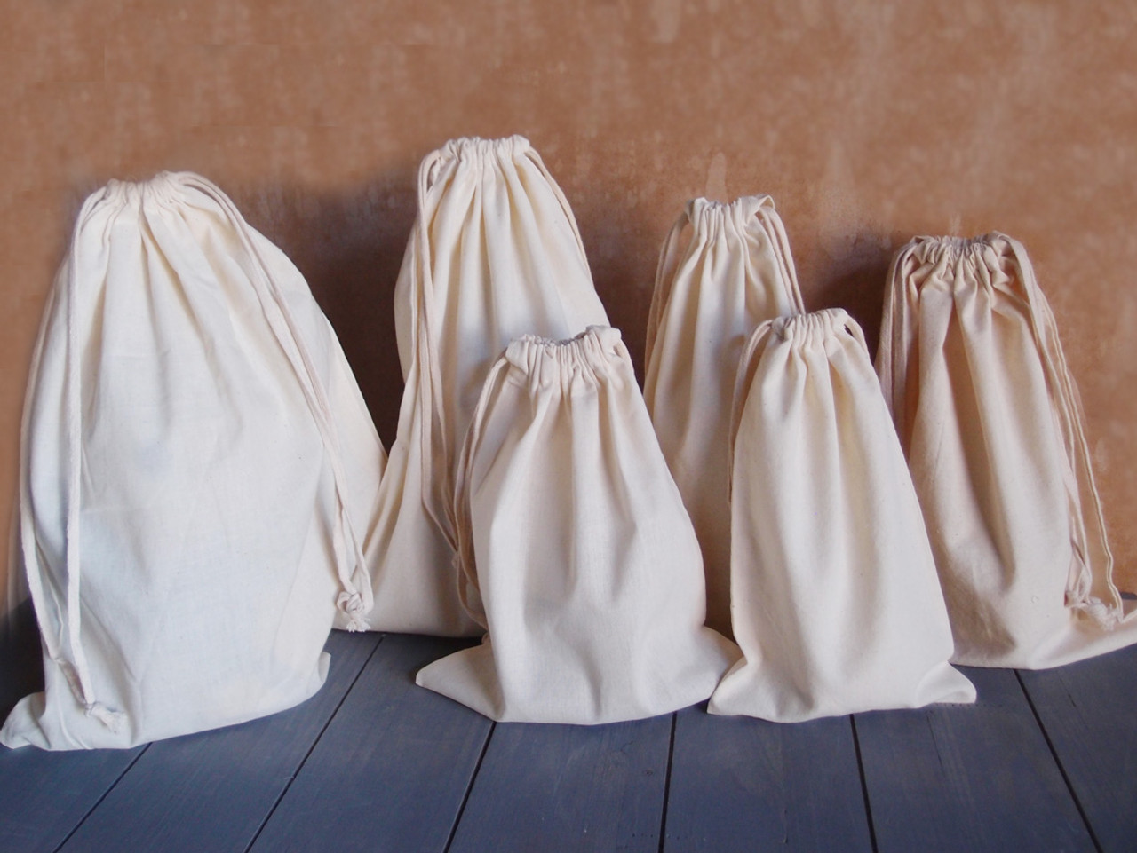 Plain Cotton Drawstring Bags Natural Cotton Drawstring Bags