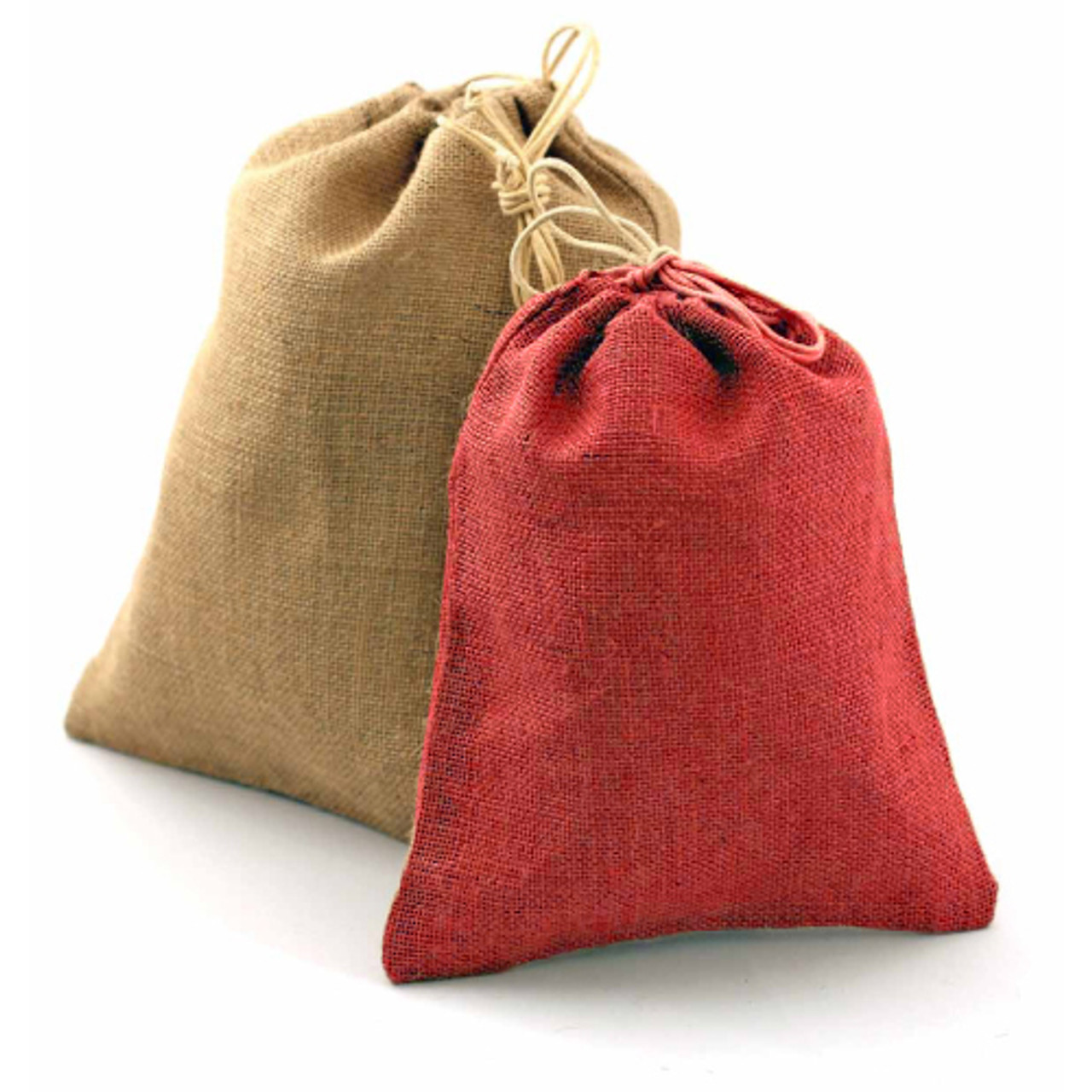 Red Jute Bag with Cotton Cord ( 4 sizes)
